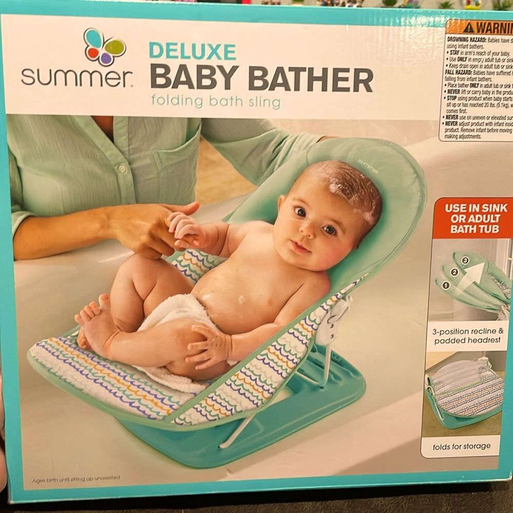 Summer deluxe baby bather folding bather